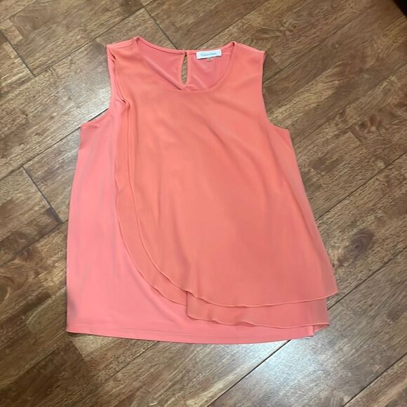 Calvin Klein Shell Top with double overlay                   - Picture 1 of 3